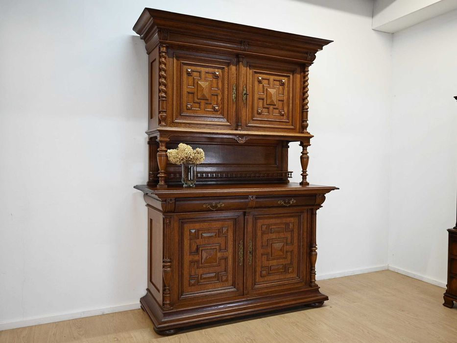 rustykalny francuski wysoki kredens rozbieralny 112201