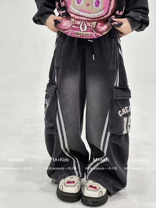 Дитячі чорні штани баггі бегі карго baggy черные штаны багги карго беги багги р.120 -170