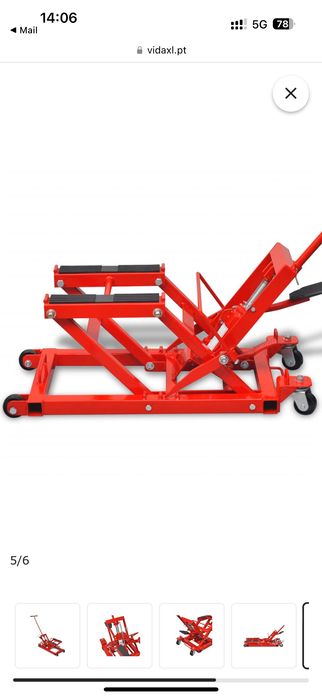 jaque de motocicleta hidráulica