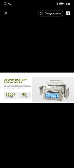 Портативна електростанція Allpowers R600    600 Вт