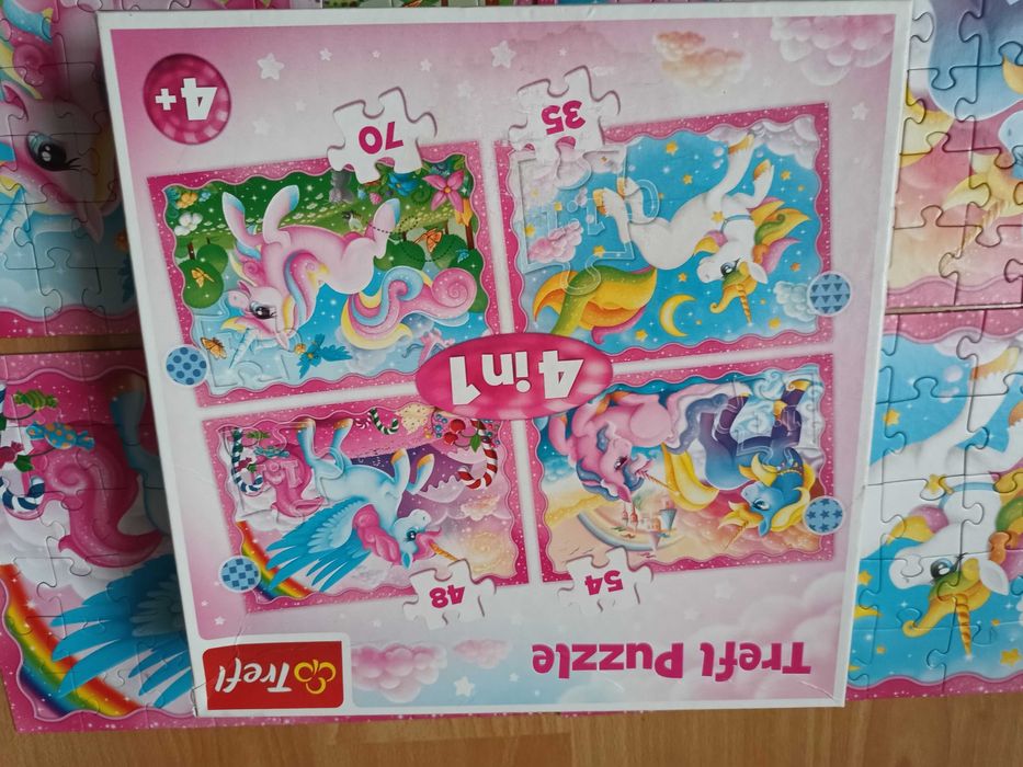 Puzzle 4w1 Trefl Jednorożce