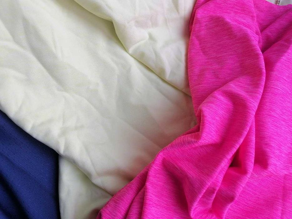 Tecido de licra rosa fucsia mais verde fluorescente