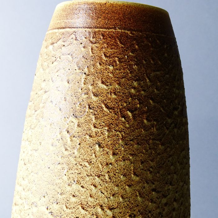 vintage surowy duży kamionkowy wazon lata 60/70