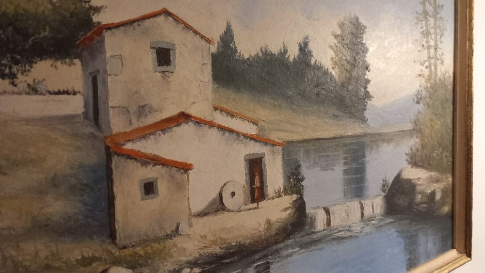 Quadro Vintage com paisagem rural