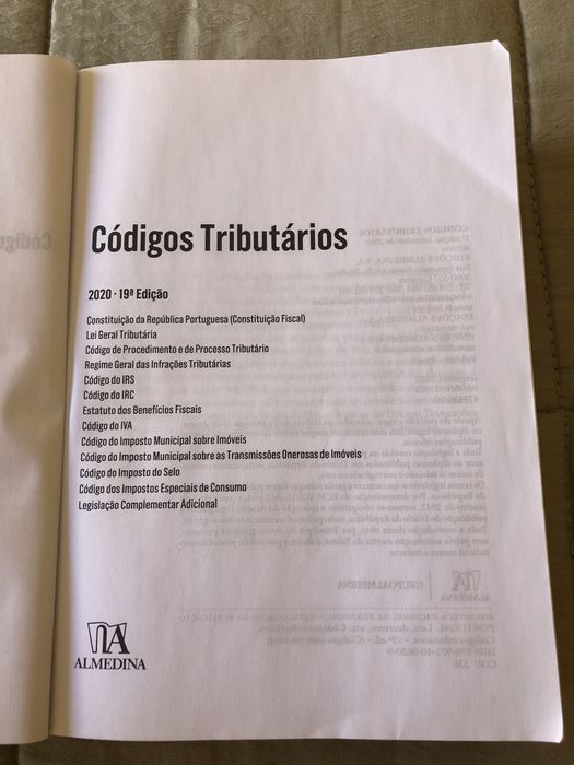 Códigos Tributários Almedina Universitário