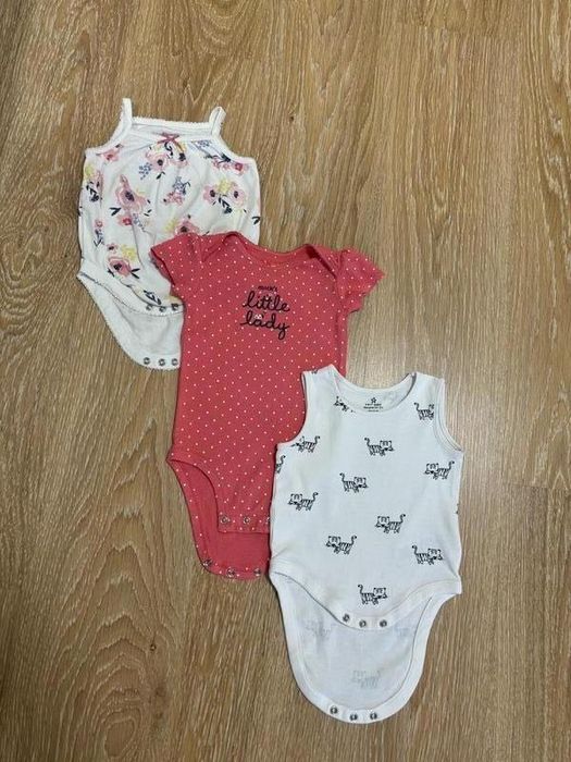 Набір боді на літо 6-9 міс/74 см Carter’s/Next бодіки 3 шт