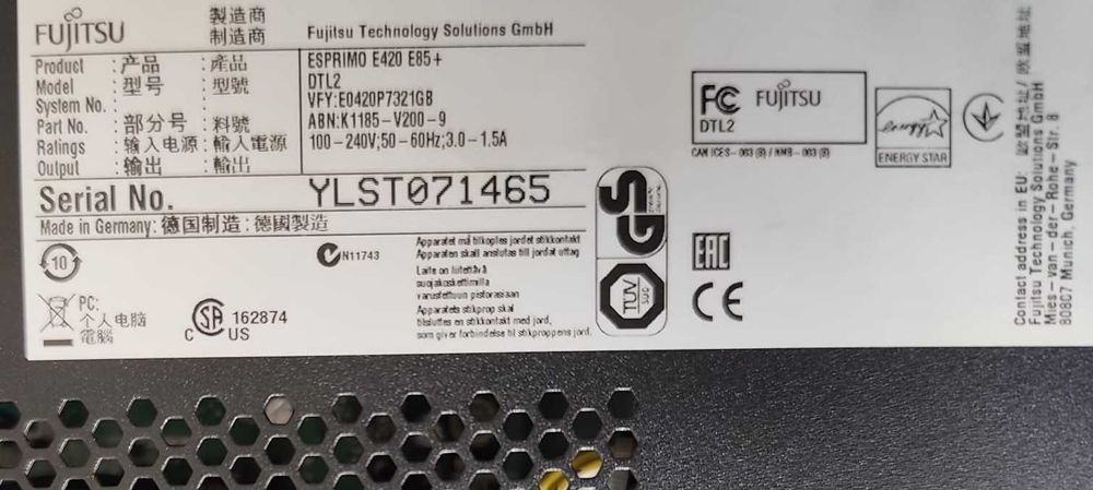 Torre PC Fujitsu Intel Core i3 3.4GHz - 8GB RAM