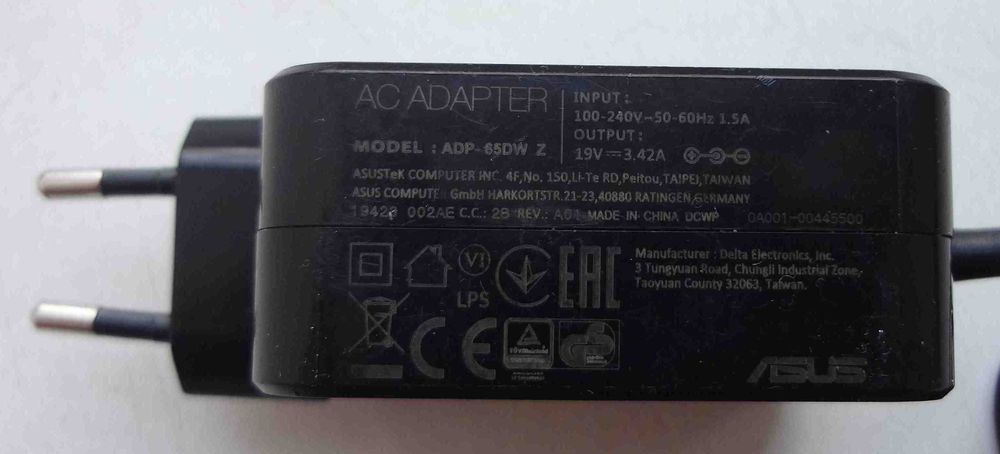 Зарядное устройство 19V 3.42A ADP65DW Z адаптер не рабочий