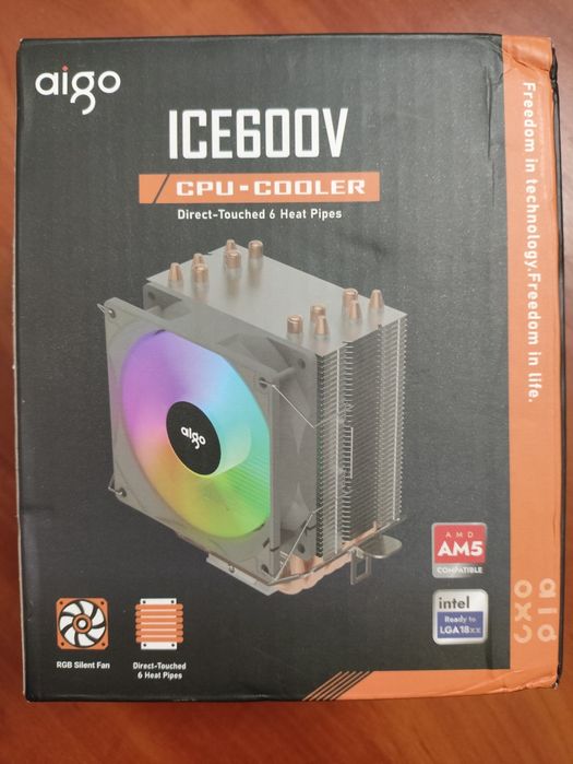 Новая башня Aigo ICE600V (6 трубок) для AM5 / LGA1700
