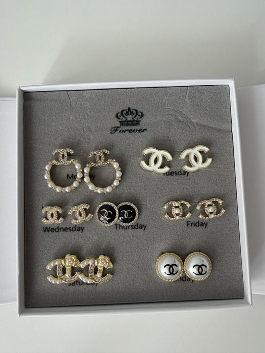 Набір сережок Chanel, сережки Chanel, серги