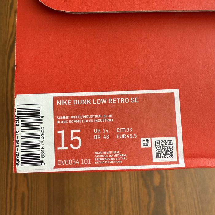 Нові Кросівки Nike Dunk Low Retro Se (Розмір 49.5)