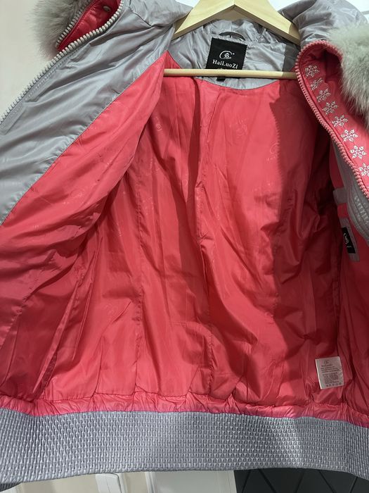 Пухова куртка з натуральним песцем розмір М/L