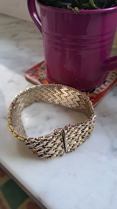 Bransoleta włoska w kolorze złota vintage 18K/0,750