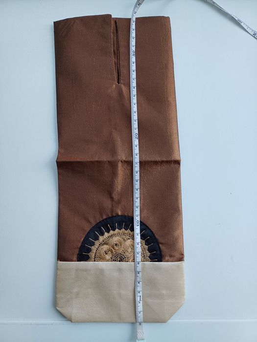 Bolsa/Porta-garrafas de estilo chinês, de cor castanha - NOVA