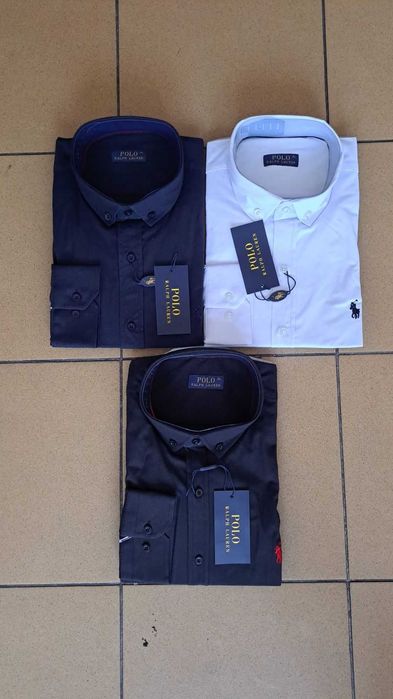 Koszula męska mały znaczek burberry boss eleganckie RL hit Premium