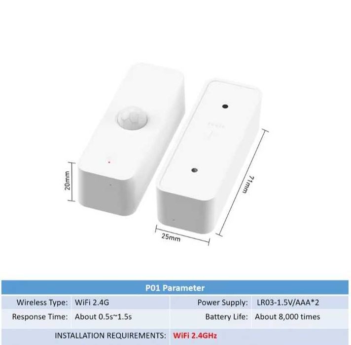 Tuya WiFi czujnik ruchu PIR inteligentny