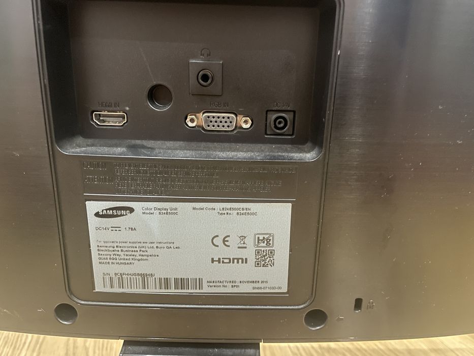 Monitor Samsung Curvo 24” Full HD – S24E500C