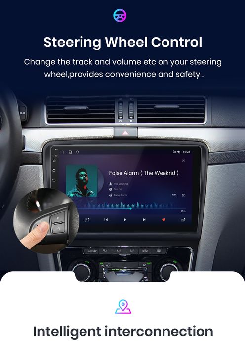 Rádio Android Skoda Superb 2 2008 a 2015 CARPLAY GPS wifi BT NOVO