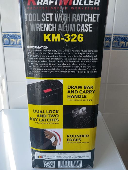 Mala ferramentas profissional Kraft Müller 326 pcs