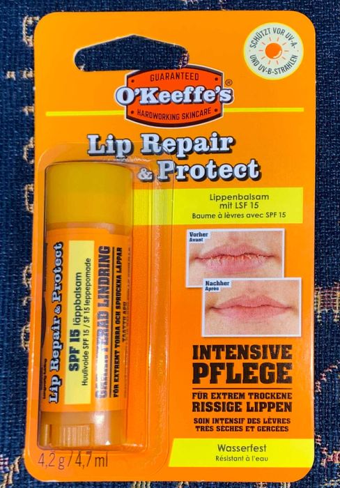 O'KEEFFE'S Balsam do ust- na popękane usta Ochrona z Niemiec SUPER