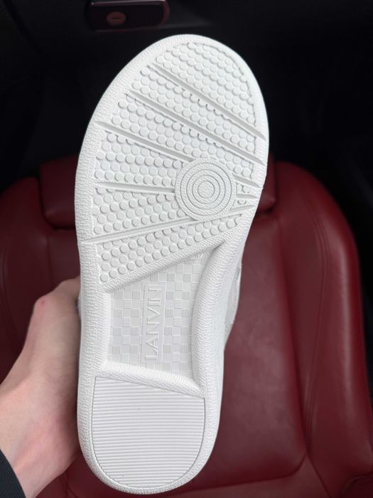 (ОПЛАТА ПІСЛЯ ОГЛЯДУ)Lanvin Curb Sneakers All White Менш Дуті