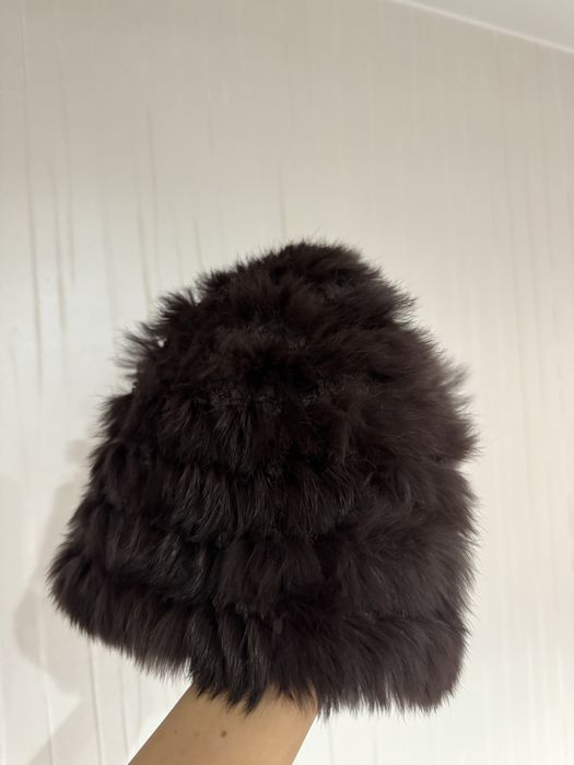 Czapka z krolika futerko futro na zime premium luksusowa