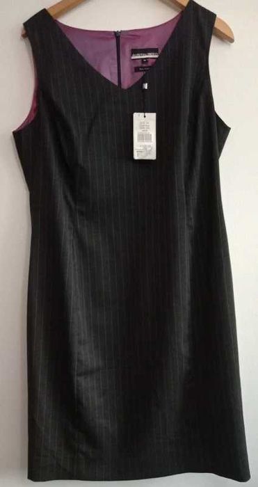 Austin Reed wełniana sukienka NOWA z metką Pure Wool Styl Quiet Luxury