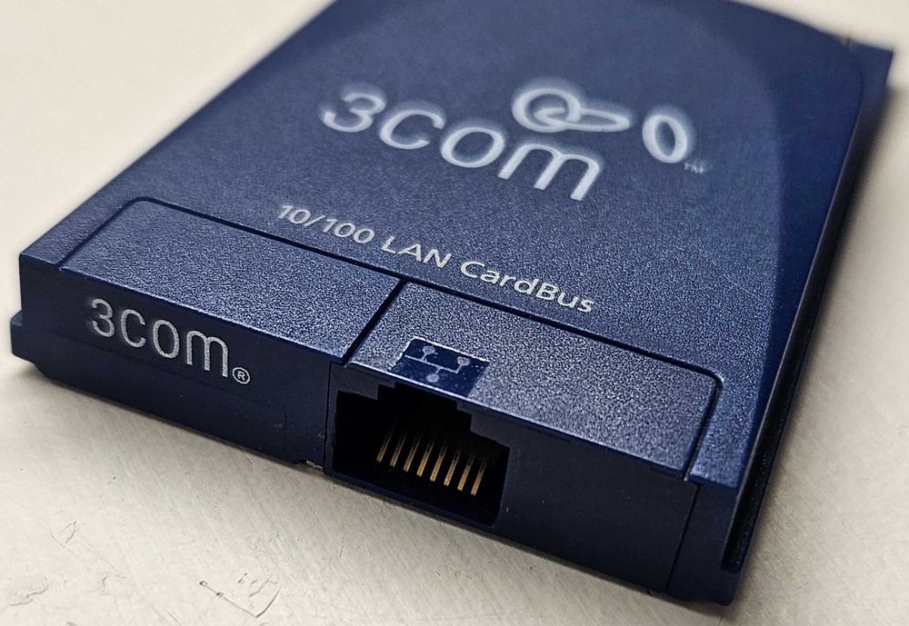 Karta sieciowa do laptopa PCMCIA 3Com 10/100Mb Rj45 Retro PC