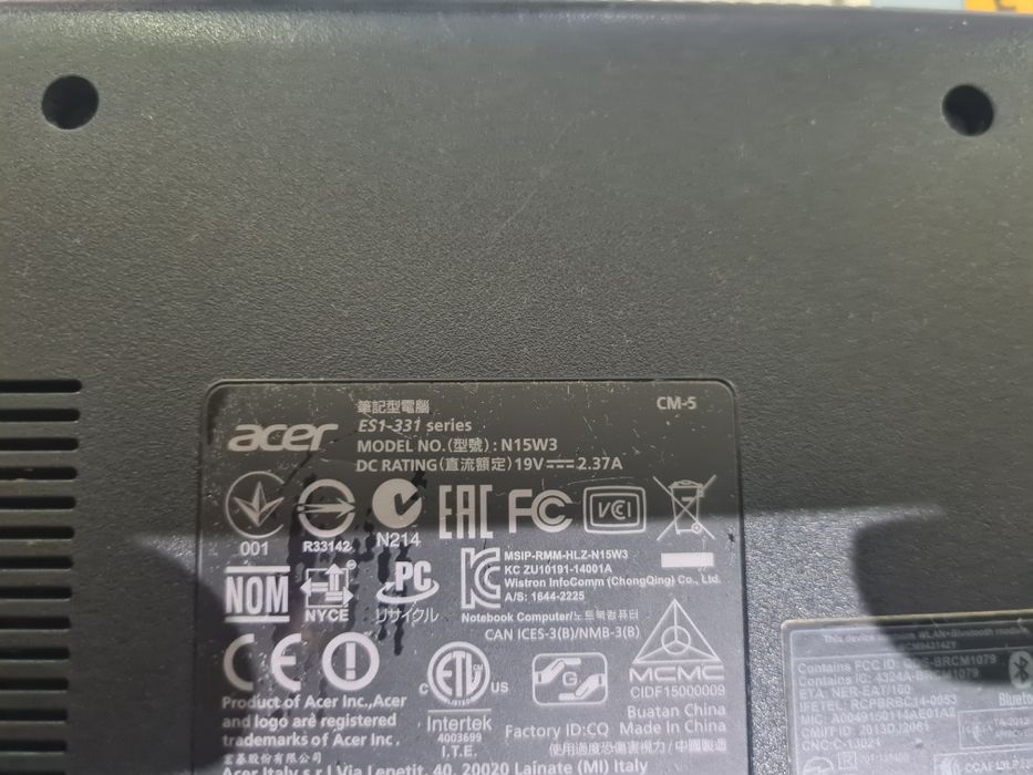 Portátil Acer ES1-331 (Intel N3050/ 4gb ram/ 256gb ssd)