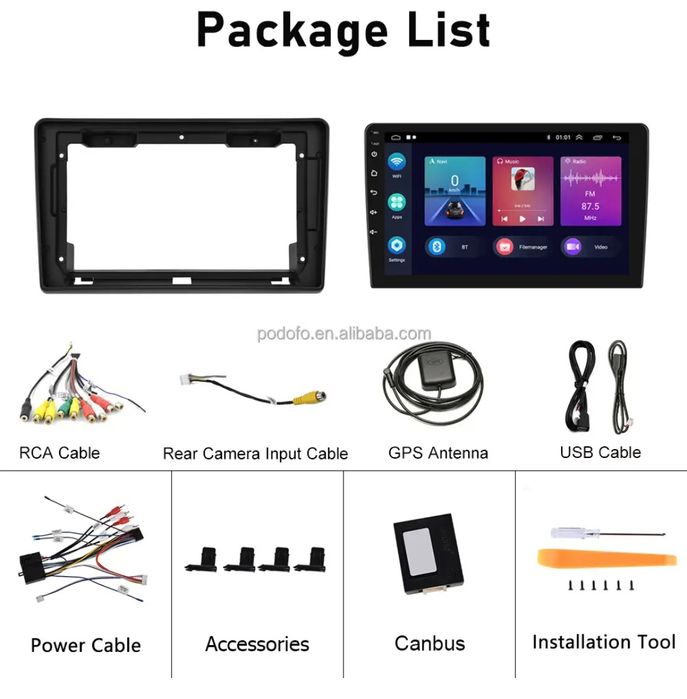 Rádio 9" android Citroen Fiat Peugeot Bluetooth WIFI GPS NOVO