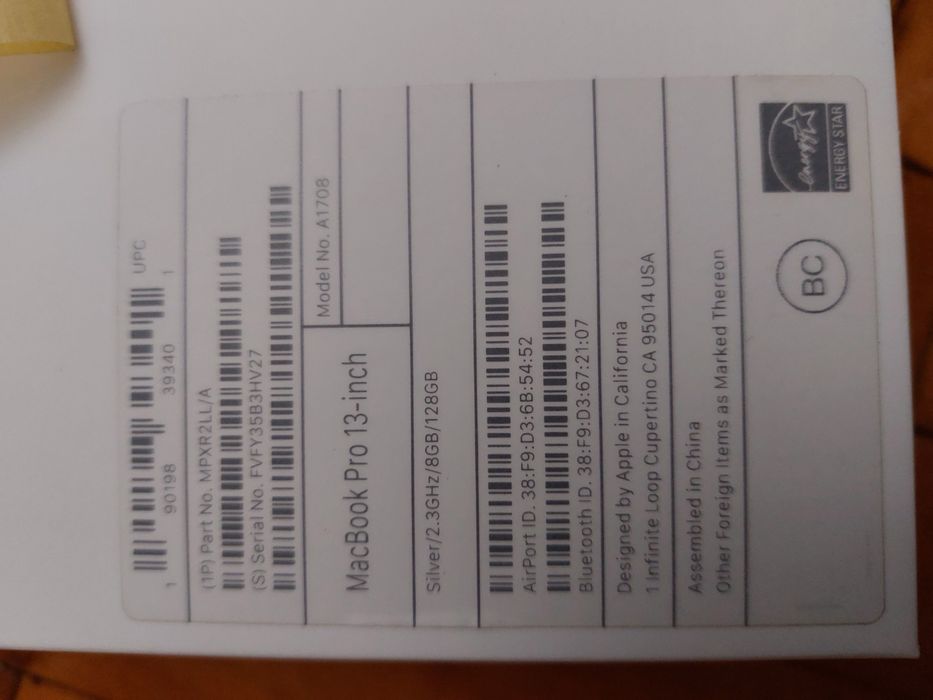 MacBook 13pro 2018