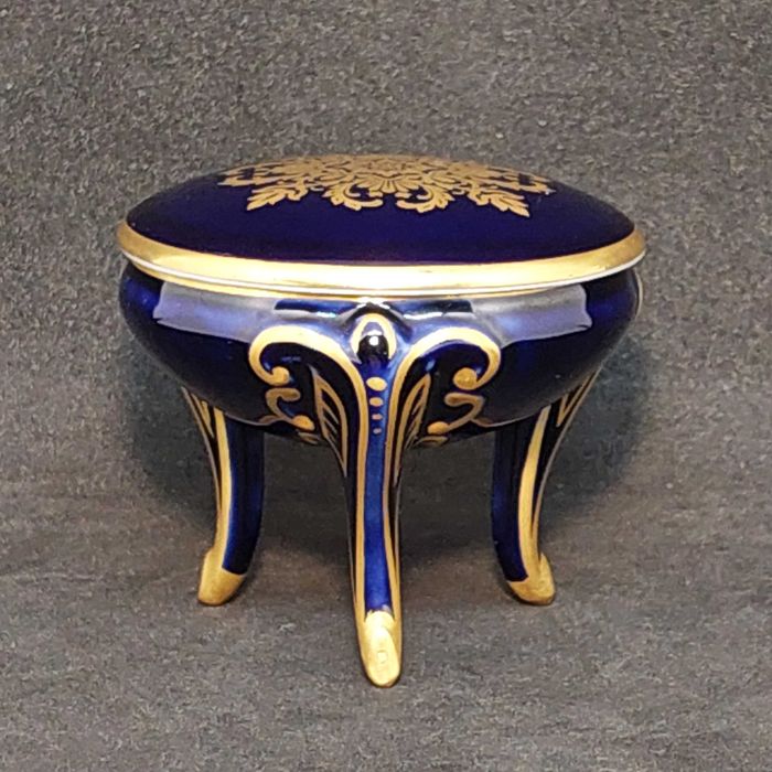 РЕДЧАЙШАЯ шкатулка Германия ROSENTHAL 1949 год РОЗЕНТАЛЬ фарфор ЗОЛОТО