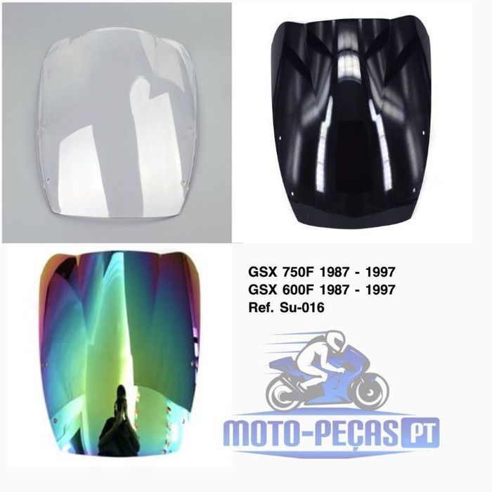 viseira nova Suzuki Gsx 600F 750F ano 1987 ate 1997  vidro bolha