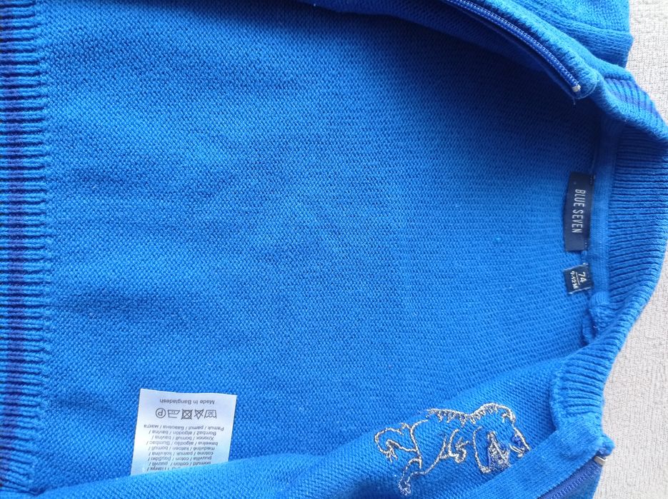 Sweterek rozpinany 74 Blue Seven