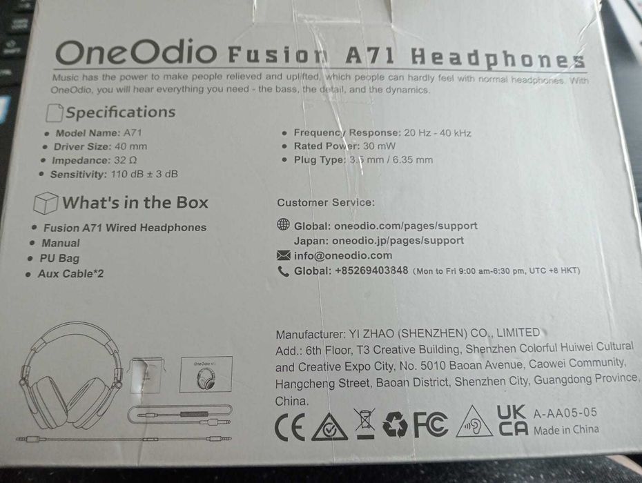Auscultadores DJ OneOdio Fusion A71 - Monitorização Estúdio - NOVOS