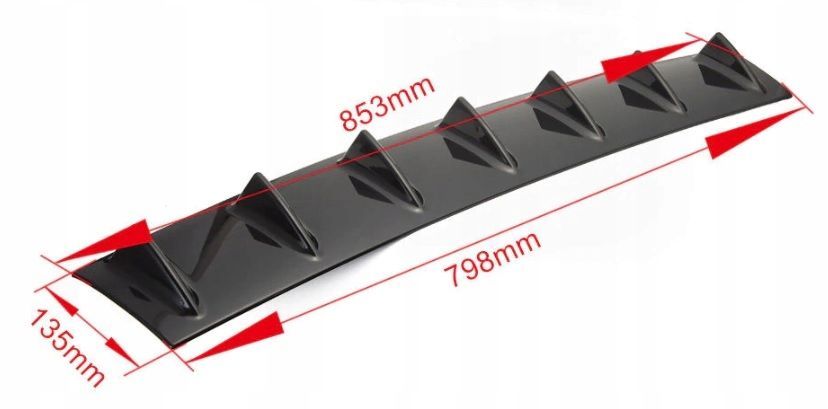 Dyfuzor Dokładka Lip Aerodynamiczna Uniwersalna 7X
