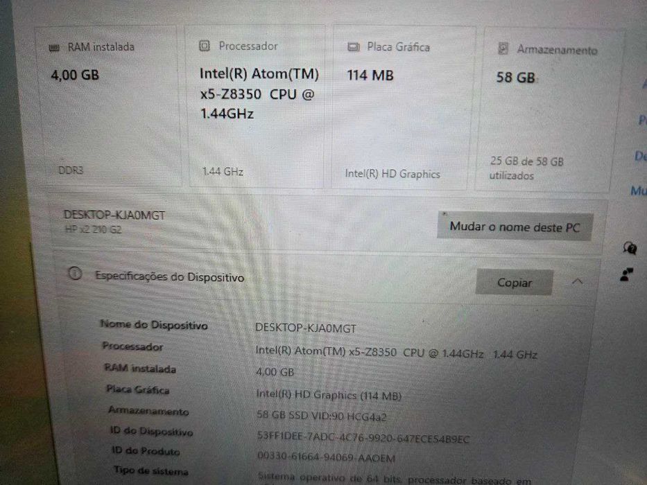 Portatil HP x2 210 G2