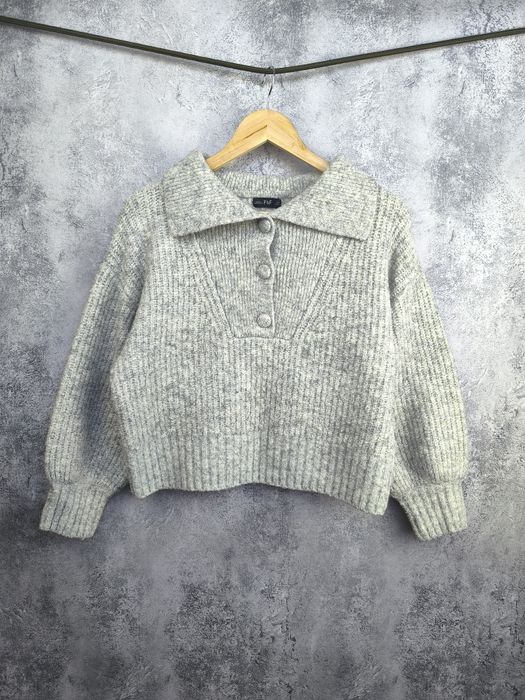 Светр вільний оверсайз поло теплий