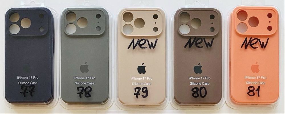 Silicone case для iPhone 17 pro 17 air 17 pro max софт тач чохол