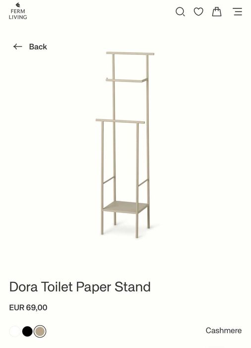 Porta-rolos Ferm Living (Toilet Paper Stand) - Como Novo