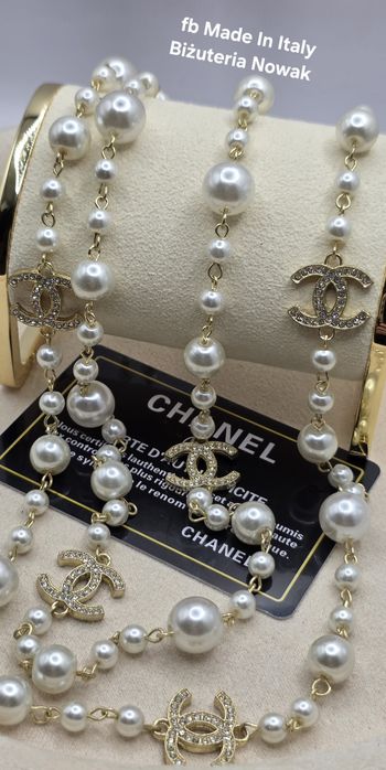Korale Sztuczne perły cc chanel