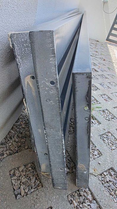 4 painéis de gradeamento em ferro/aço antracite – 300 × 41,5 cm