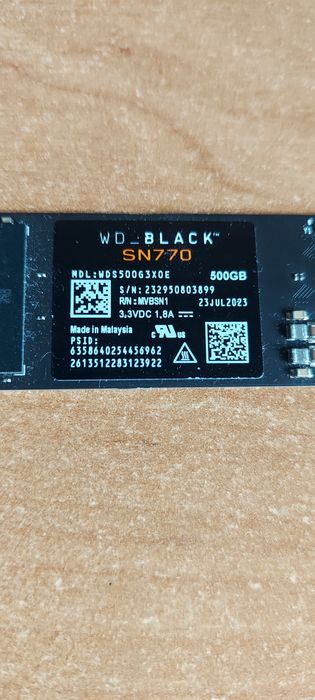 Wd  black  sn770 500 gb m2 nvme