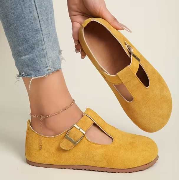 Sapatos de Mary Jane Amarelos Tam 41