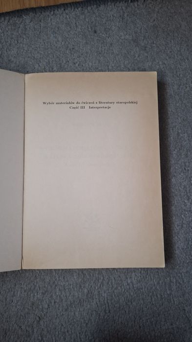 Podręcznik:  Wybór materiałów do ćwiczeń z literatury