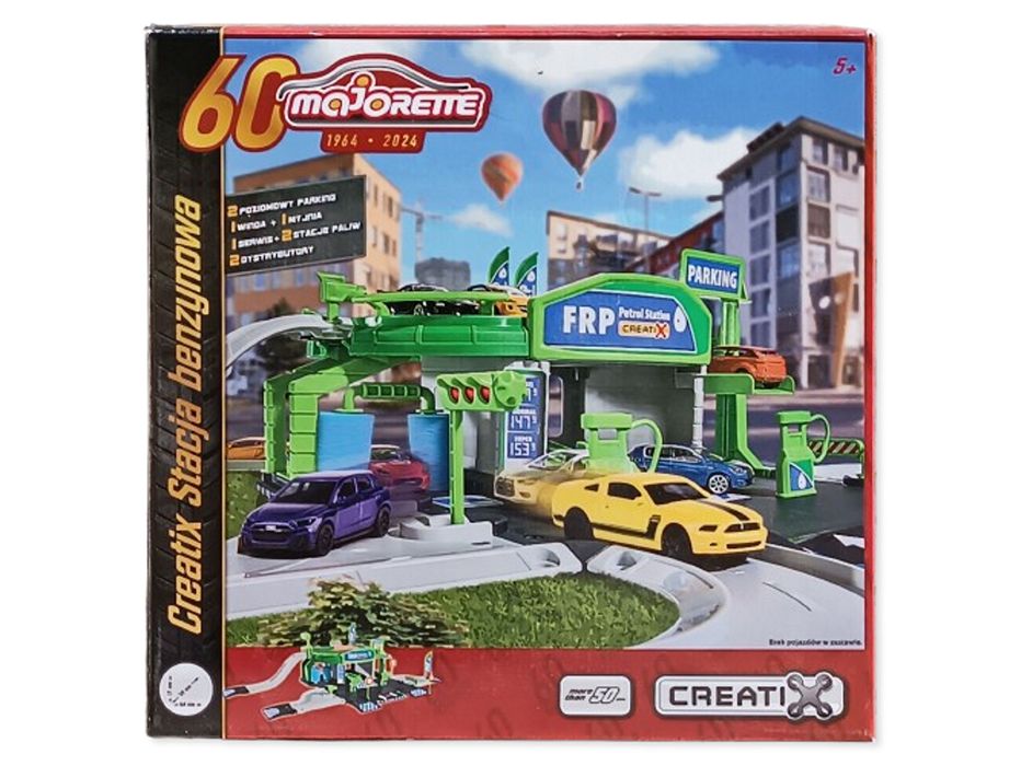 Majorette Creatix Stacja Benzynowa Myjnia Parking