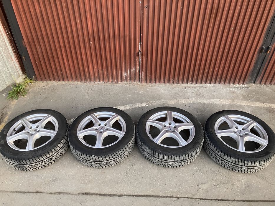 Koła Ronal 17x7J 5x112, Opony Zima Hankook  winter i*cept evo2 205/55 2021r - Skoda, VW, Seat, Audi, Cupra