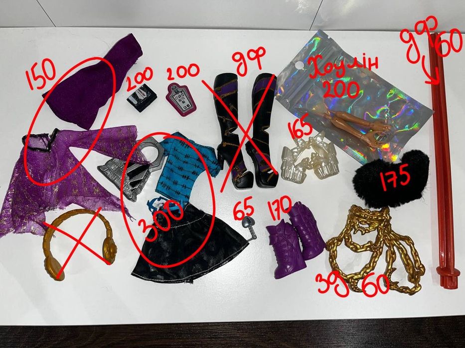 Аксесуари monster high, запчастини, одяг, взуття