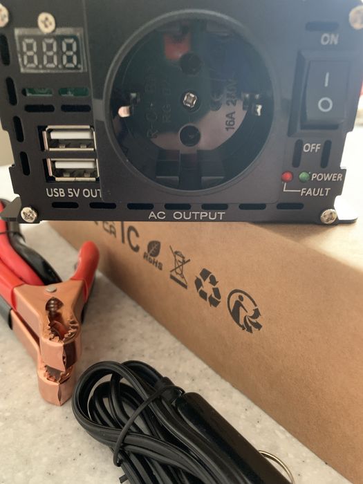 Інвертор Foval 2200W | Чиста синусоїда | Новий, повний комплект