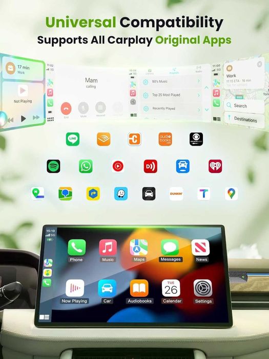 Бездротовий адаптер CarPlay (карбоновий дизайн)